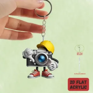 Retro 2d Camera Keychain Photography Themed Flat Acrylic Pendant Hanging Ornament For Car Bag Móc Treo Đeo Thoại, Standee, Móc Khoá In Theo Yêu Cầu, Chất Liệu Mica Dày 4mm, Kích Thước 5.5 Cm, Có In Test Mẫu Retro 2d Camera Keychain Photography Themed Flat Acrylic Pendant Hanging Ornament For Car Bag Móc Treo Đeo Thoại, Standee, Móc Khoá In Theo Yêu Cầu, Chất Liệu Mica Dày 4mm, Kích Thước 5.5 Cm, Có In Test Mẫu