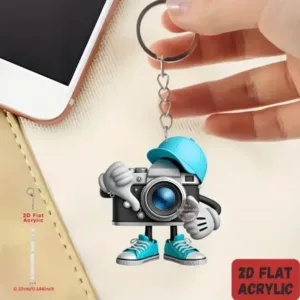 Retro 2d Camera Keychain Photography Themed Flat Acrylic Pendant Hanging Ornament For Car Bag Móc Treo Đeo Thoại, Standee, Móc Khoá In Theo Yêu Cầu, Chất Liệu Mica Dày 4mm, Kích Thước 5.5 Cm, Có In Test Mẫu Retro 2d Camera Keychain Photography Themed Flat Acrylic Pendant Hanging Ornament For Car Bag Móc Treo Đeo Thoại, Standee, Móc Khoá In Theo Yêu Cầu, Chất Liệu Mica Dày 4mm, Kích Thước 5.5 Cm, Có In Test Mẫu