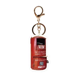 Retro Nostalgic Mail Box Acrylic Keychain Post Office Mailbox Envelope Box Pendant Hanging Móc Treo Đeo Thoại, Standee, Móc Khoá In Theo Yêu Cầu, Chất Liệu Mica Dày 4mm, Kích Thước 5.5 Cm, Có In Test Mẫu