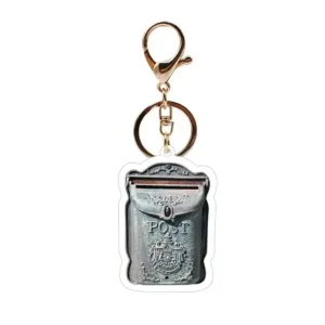 Retro Nostalgic Mail Box Acrylic Keychain Post Office Mailbox Envelope Box Pendant Hanging Móc Treo Đeo Thoại, Standee, Móc Khoá In Theo Yêu Cầu, Chất Liệu Mica Dày 4mm, Kích Thước 5.5 Cm, Có In Test Mẫu