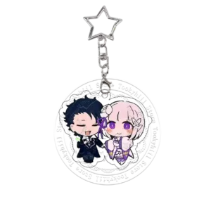 Re:zero Acrylic Keychain Emilia Ram Beatrice Student Kawaii Bag Anime Cartoon Decor Móc Treo Đeo Thoại, Standee, Móc Khoá In Theo Yêu Cầu, Chất Liệu Mica Dày 4mm, Kích Thước 5.5 Cm, Có In Test Mẫu
