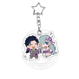 Re:zero Acrylic Keychain Emilia Ram Beatrice Student Kawaii Bag Anime Cartoon Decor Móc Treo Đeo Thoại, Standee, Móc Khoá In Theo Yêu Cầu, Chất Liệu Mica Dày 4mm, Kích Thước 5.5 Cm, Có In Test Mẫu