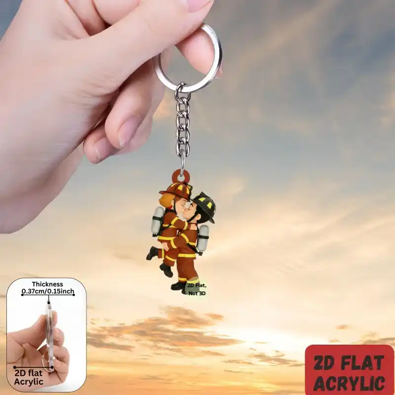 romantic-couple-of-firefighters-keychain-var5-1789559477515-868 Romantic Couple Of Firefighters Keychain 3/4/7pcs 2d Acrylic Pendants Backpacks Cars Móc Treo Đeo Thoại, Standee, Móc Khoá In Theo Yêu Cầu, Chất Liệu Mica Dày 4mm, Kích Thước 5.5 Cm, Có In Test Mẫu