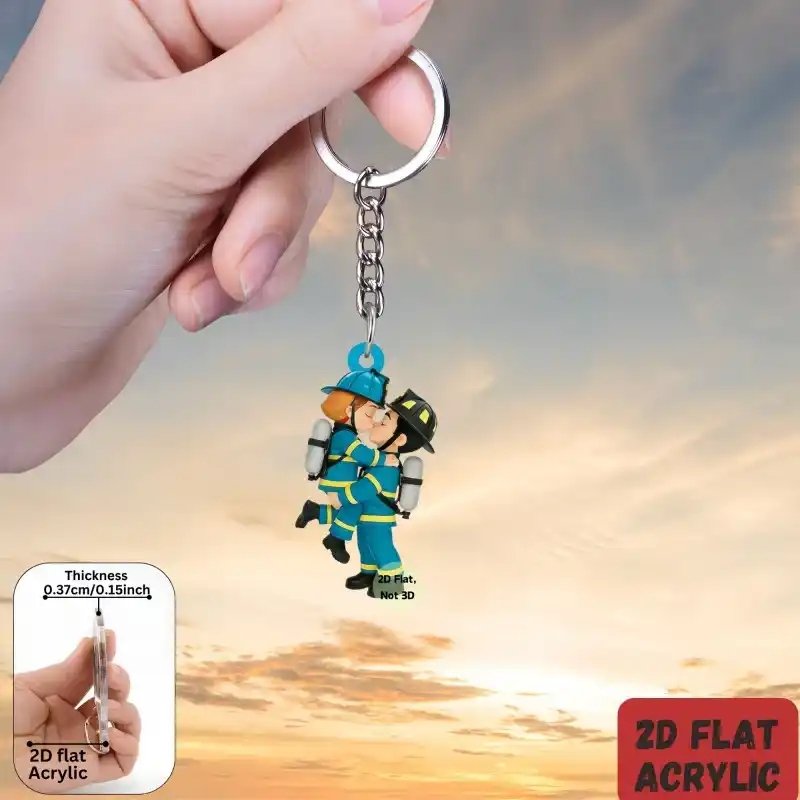 romantic-couple-of-firefighters-keychain-var6-1789559491728-827 Romantic Couple Of Firefighters Keychain 3/4/7pcs 2d Acrylic Pendants Backpacks Cars Móc Treo Đeo Thoại, Standee, Móc Khoá In Theo Yêu Cầu, Chất Liệu Mica Dày 4mm, Kích Thước 5.5 Cm, Có In Test Mẫu