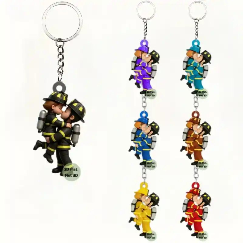 romantic-couple-of-firefighters-keychain-var8-1789559541272-988 Romantic Couple Of Firefighters Keychain 3/4/7pcs 2d Acrylic Pendants Backpacks Cars Móc Treo Đeo Thoại, Standee, Móc Khoá In Theo Yêu Cầu, Chất Liệu Mica Dày 4mm, Kích Thước 5.5 Cm, Có In Test Mẫu