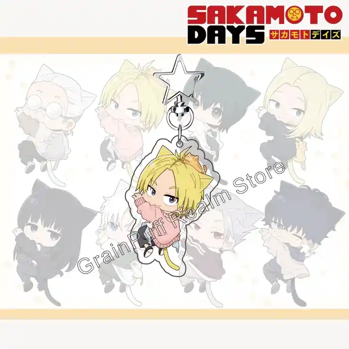 sakamoto-days-sticky-nyan-ver-acrylic-ke-var2-1789522286623-996 Sakamoto Days Sticky Nyan Ver. Acrylic Keychain – Shin, Lu; Cute Cat-themed Anime Bag Charm, Móc Treo Đeo Thoại, Standee, Móc Khoá In Theo Yêu Cầu, Chất Liệu Mica Dày 4mm, Kích Thước 5.5 Cm, Có In Test Mẫu