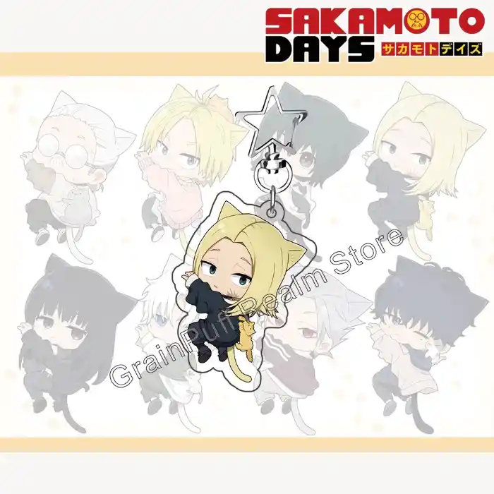 sakamoto-days-sticky-nyan-ver-acrylic-ke-var7-1789522408564-437 Sakamoto Days Sticky Nyan Ver. Acrylic Keychain – Shin, Lu; Cute Cat-themed Anime Bag Charm, Móc Treo Đeo Thoại, Standee, Móc Khoá In Theo Yêu Cầu, Chất Liệu Mica Dày 4mm, Kích Thước 5.5 Cm, Có In Test Mẫu