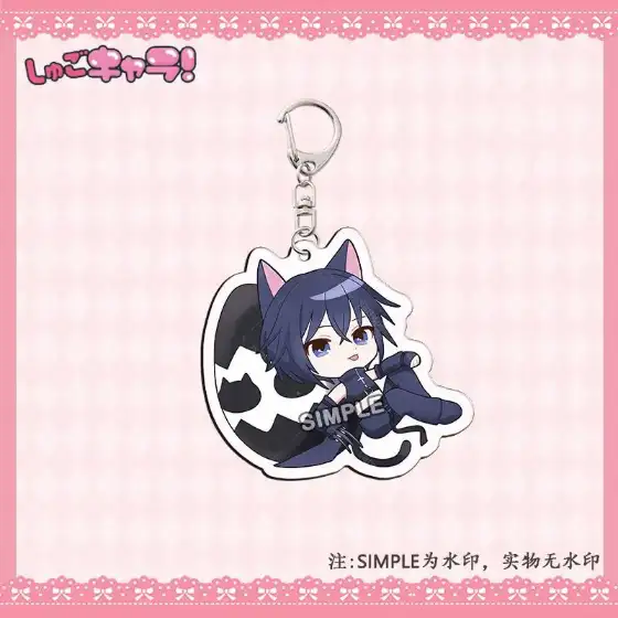 Shugo Chara Acrylic Keychain, Hinamori Amu Tsukiyomi Ikuto Hotori Tadase Character Pendant, Móc Treo Đeo Thoại, Standee, Móc Khoá In Theo Yêu Cầu, Chất Liệu Mica Dày 4mm, Kích Thước 5.5 Cm, Có In Test Mẫu