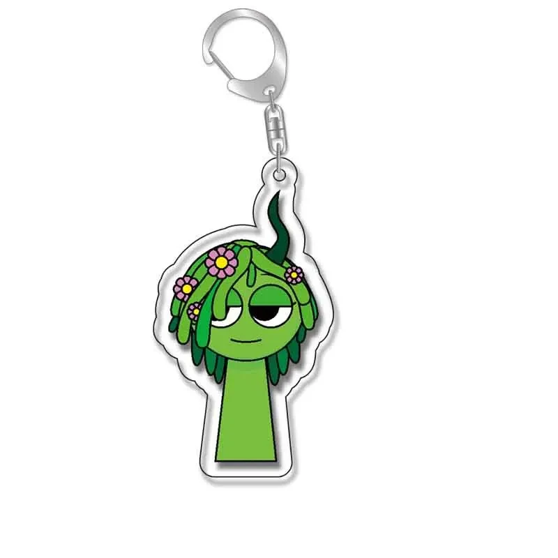 Sprunkiq-version Keychains Adorable Acrylic Cartoon Backpack Key Rings Exquisite Student Móc Treo Đeo Thoại, Standee, Móc Khoá In Theo Yêu Cầu, Chất Liệu Mica Dày 4mm, Kích Thước 5.5 Cm, Có In Test Mẫu