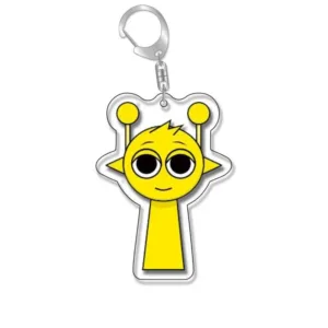 Sprunkiq-version Keychains Adorable Acrylic Cartoon Backpack Key Rings Exquisite Student Móc Treo Đeo Thoại, Standee, Móc Khoá In Theo Yêu Cầu, Chất Liệu Mica Dày 4mm, Kích Thước 5.5 Cm, Có In Test Mẫu
