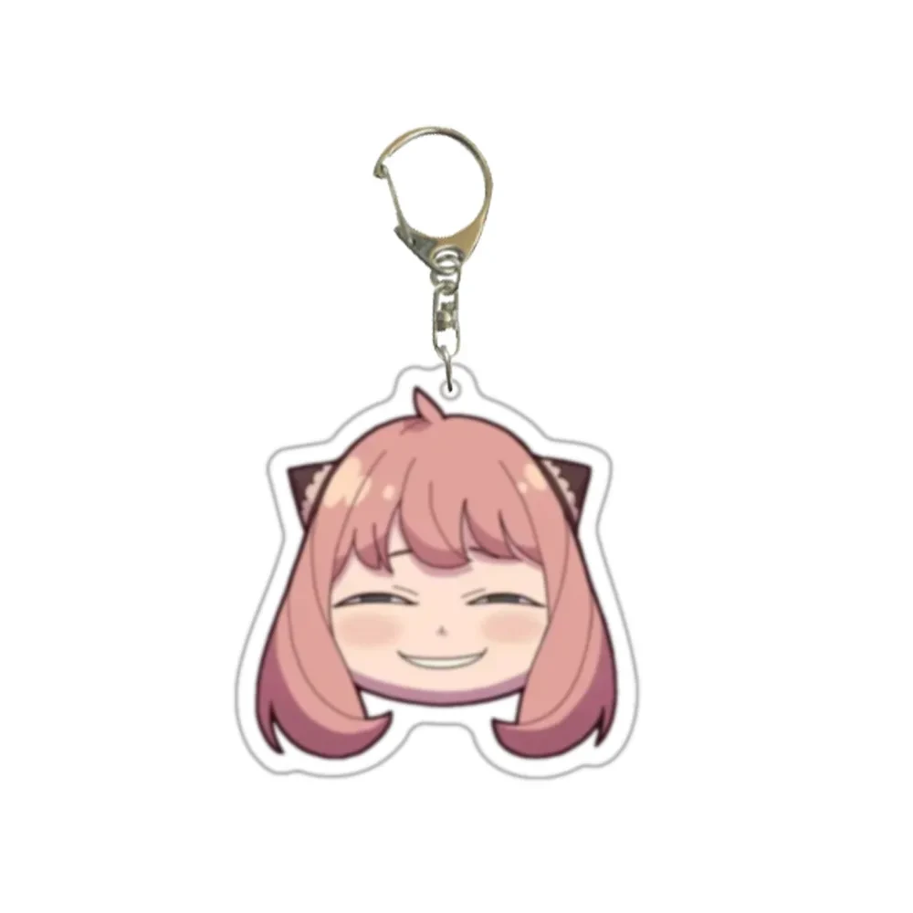 Spy×family Keychain Kawaii Anime Cartoon Interesting Expression Student Backpack Decorate Móc Treo Đeo Thoại, Standee, Móc Khoá In Theo Yêu Cầu, Chất Liệu Mica Dày 4mm, Kích Thước 5.5 Cm, Có In Test Mẫu