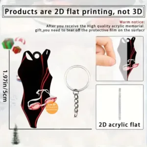 Swimsuit Pendant Keychain Swimming Themed 2d Flat Acrylic Ornament Charms Hanging Decoration Móc Treo Đeo Thoại, Standee, Móc Khoá In Theo Yêu Cầu, Chất Liệu Mica Dày 4mm, Kích Thước 5.5 Cm, Có In Test Mẫu