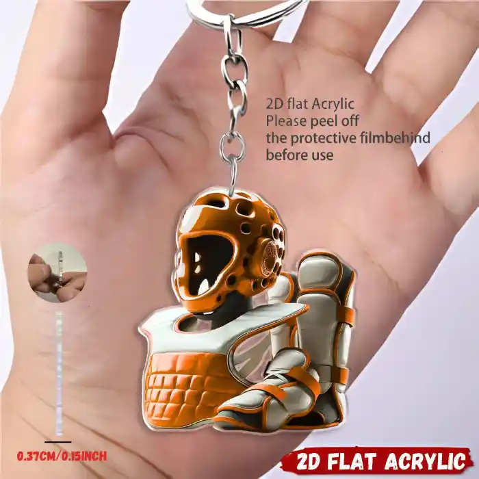 taekwondo-protective-gear-pendant-keycha-var4-1789471168862-84 Taekwondo Protective Gear Pendant Keychain Sports Themed 2d Flat Acrylic Ornament Charms Móc Treo Đeo Thoại, Standee, Móc Khoá In Theo Yêu Cầu, Chất Liệu Mica Dày 4mm, Kích Thước 5.5 Cm, Có In Test Mẫu