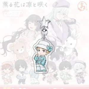 The Fragrant Flower Blooms With Dignity Chibi Acrylic Keychain – Rintaro Tsumugi, Kaoruko Móc Treo Đeo Thoại, Standee, Móc Khoá In Theo Yêu Cầu, Chất Liệu Mica Dày 4mm, Kích Thước 5.5 Cm, Có In Test Mẫu