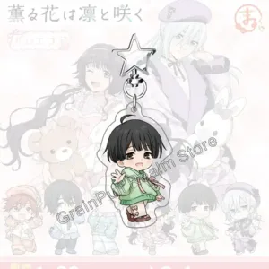 The Fragrant Flower Blooms With Dignity Chibi Acrylic Keychain – Rintaro Tsumugi, Kaoruko Móc Treo Đeo Thoại, Standee, Móc Khoá In Theo Yêu Cầu, Chất Liệu Mica Dày 4mm, Kích Thước 5.5 Cm, Có In Test Mẫu