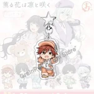 The Fragrant Flower Blooms With Dignity Chibi Acrylic Keychain – Rintaro Tsumugi, Kaoruko Móc Treo Đeo Thoại, Standee, Móc Khoá In Theo Yêu Cầu, Chất Liệu Mica Dày 4mm, Kích Thước 5.5 Cm, Có In Test Mẫu