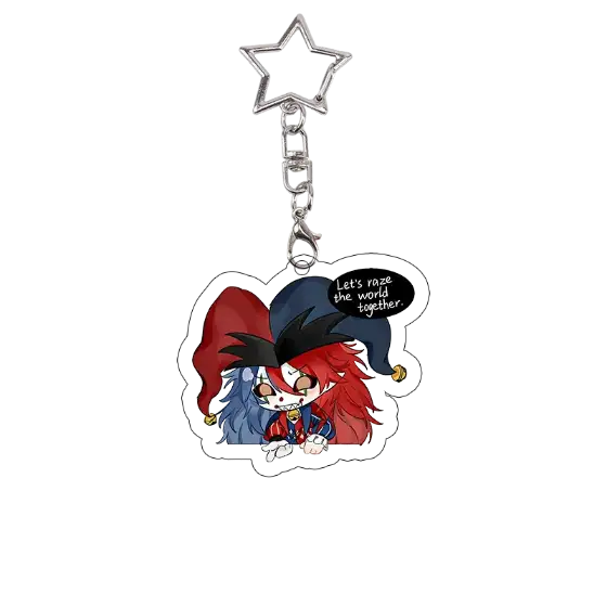 The Freak Circus Acrylic Keychain Anime Cartoon Pierrot Game Role Keyring Harlequin Bag Móc Treo Đeo Thoại, Standee, Móc Khoá In Theo Yêu Cầu, Chất Liệu Mica Dày 4mm, Kích Thước 5.5 Cm, Có In Test Mẫu