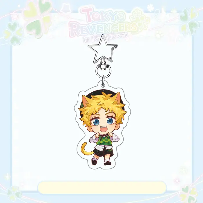 Tokyo Revengers Anime Keychain - Chibi Cat Ear Mikey Draken Chifuyu Baji Acrylic Keyring - Móc Treo Đeo Thoại, Standee, Móc Khoá In Theo Yêu Cầu, Chất Liệu Mica Dày 4mm, Kích Thước 5.5 Cm, Có In Test Mẫu