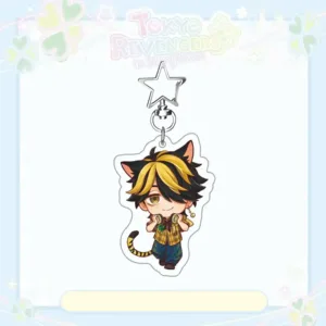 Tokyo Revengers Anime Keychain - Chibi Cat Ear Mikey Draken Chifuyu Baji Acrylic Keyring - Móc Treo Đeo Thoại, Standee, Móc Khoá In Theo Yêu Cầu, Chất Liệu Mica Dày 4mm, Kích Thước 5.5 Cm, Có In Test Mẫu