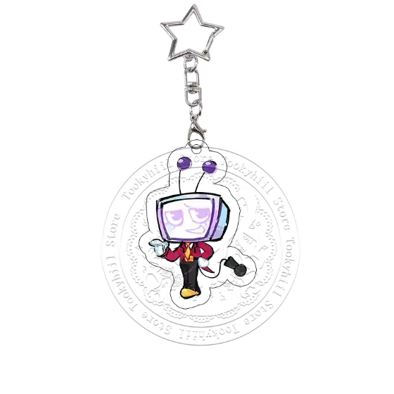 Tv Deltarune Acrylic Keychain Game Anime Cartoon Tenna Cosplay Props Keyring Role Exquisite Móc Treo Đeo Thoại, Standee, Móc Khoá In Theo Yêu Cầu, Chất Liệu Mica Dày 4mm, Kích Thước 5.5 Cm, Có In Test Mẫu