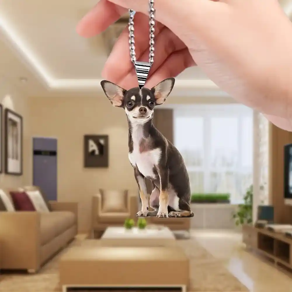 Unique Slim Chihuahua Dog Keychain Cute Puppy Acrylic Pendant Versatile Charm For Car Móc Treo Đeo Thoại, Standee, Móc Khoá In Theo Yêu Cầu, Chất Liệu Mica Dày 4mm, Kích Thước 5.5 Cm, Có In Test Mẫu