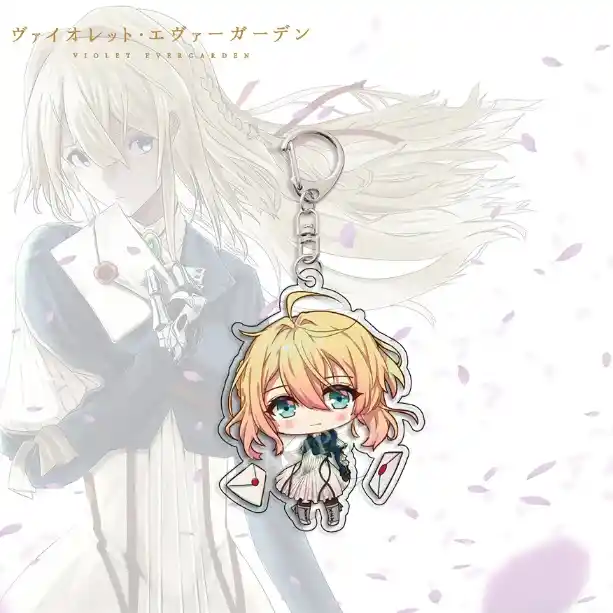 Violet Evergarden‌ Anime Acrylic Keychain Jewelry Friends Key Chain Related Products Cultural Móc Treo Đeo Thoại, Standee, Móc Khoá In Theo Yêu Cầu, Chất Liệu Mica Dày 4mm, Kích Thước 5.5 Cm, Có In Test Mẫu