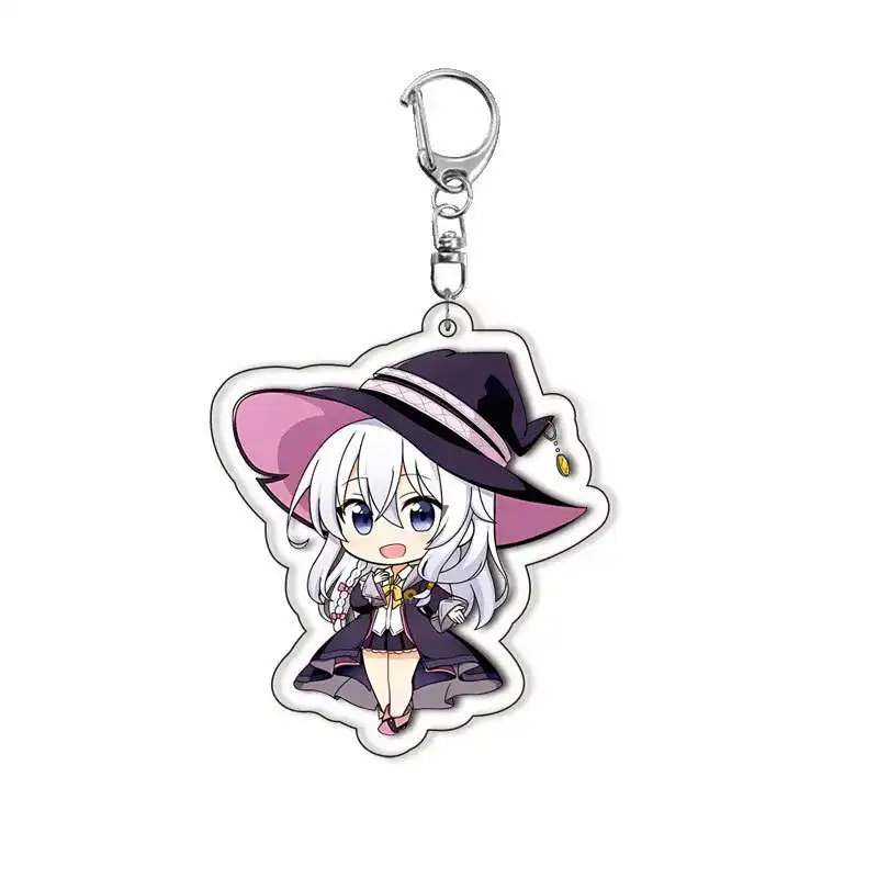 Wandering Witch: The Journey Of Elaina Anime Kawaii Acrylic Cute Keychain Charm Girls Cartoon Móc Treo Đeo Thoại, Standee, Móc Khoá In Theo Yêu Cầu, Chất Liệu Mica Dày 4mm, Kích Thước 5.5 Cm, Có In Test Mẫu
