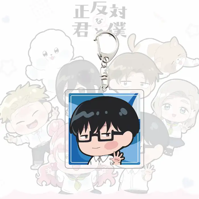 You And I Are Polar Opposites Anime Acrylic Keychain - Cute Chibi Suzuki Tani Yamada Nishi Móc Treo Đeo Thoại, Standee, Móc Khoá In Theo Yêu Cầu, Chất Liệu Mica Dày 4mm, Kích Thước 5.5 Cm, Có In Test Mẫu